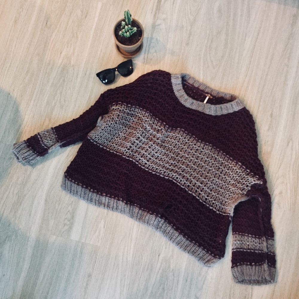 Cozy Free People knit sweater